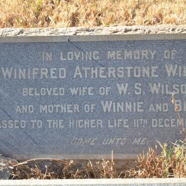 WILSON Winifred Atherstone -1938