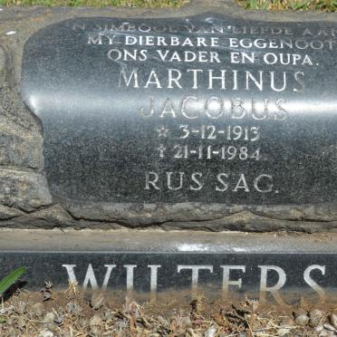 WILTERS Marthinus Jacobus 1913-1984