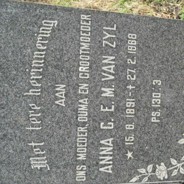 ZYL Anna C.E.M., van 1891-1968
