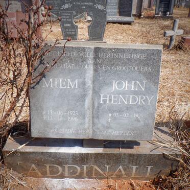 ADDINALL John Hendry 1929- &amp; Miem 1923-1996