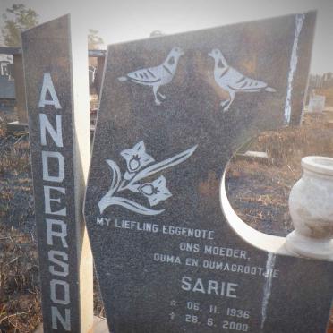ANDERSON Sarie 1936-2000