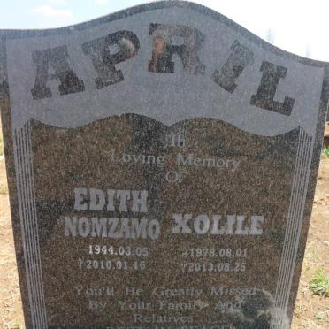 APRIL Edith Nomzamo 1944-2010 :: APRIL Xolile 1978-2013