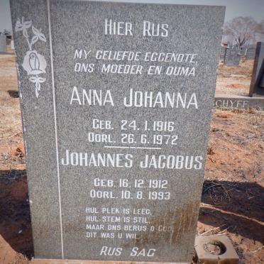 APPELGREIN Johannes Jacobus 1912-1993 &amp; Anna Johanna 1916-1972