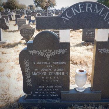 ACKERMAN Mathys Cornelius 1914-1979