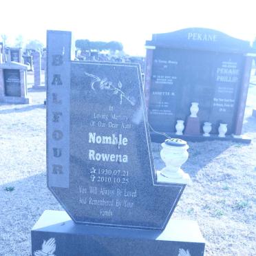 BALFOUR Nomhle Rowena 1930-2010