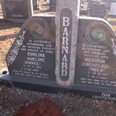 BARNARD Hendrik Cornelius 1921-2004 &amp; Emiline Adeline 1925-1995