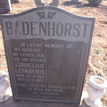 BADENHORST Cornelius Leonardus 1967-1988