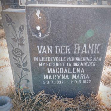 BANK Magdalena Maryna Maria, van der 1937-1977