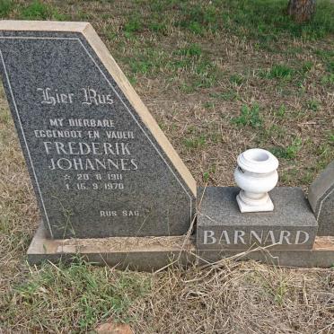 BARNARD Frederik Johannes 1911-1970