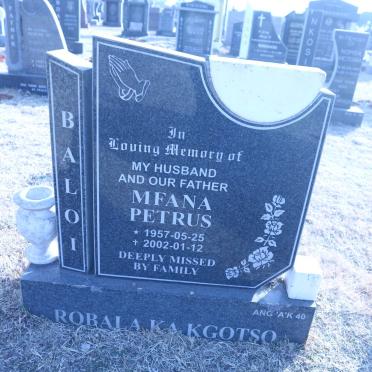 BALOI Mfana Petrus 1957-2002