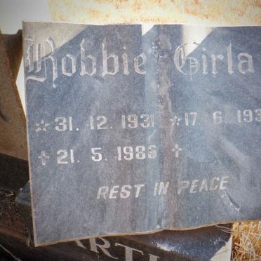 BARTLE Robbie 1931-1986 &amp; Girla 1933-