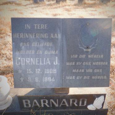 BARNARD Cornelia J. 1908-1984