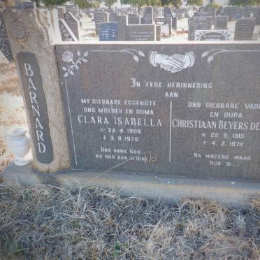BARNARD Christiaan Beyers de Wet 1915-1978 &amp; Clara Isabella 1909-1976