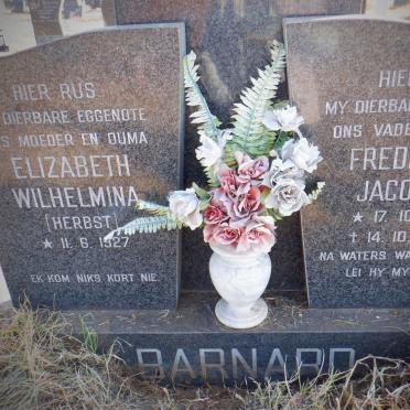 BARNARD Frederick Jacobus 1919-1995 &amp; Elizabeth Wilhelmina HERBST 1927- :: BARNARD Frederick Jacobus 1947-1986