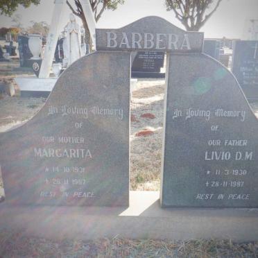 BARBERA Livio D.M. 1930-1987 &amp; Margarita 1931-1987