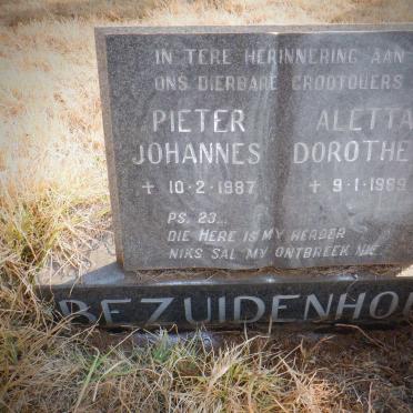 BEZUIDENHOUT Pieter Johannes -1987 &amp; Aletta Dorothea -1989