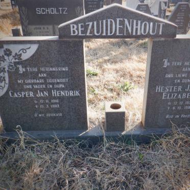 BEZUIDENHOUT Casper Jan Hendrik 1916-1982 &amp; Hester Jacoba Elizabeth 1923-1985