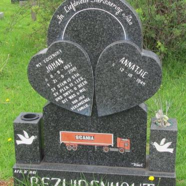 BEZUIDENHOUT Johan 1957-2001 &amp; Annatjie 1949-