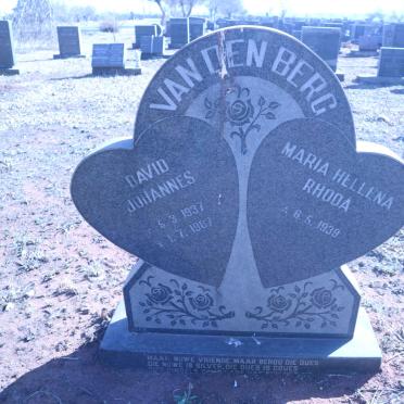 BERG David Johannes, van den 1937-1987 &amp; Maria Hellena Rhoda 1939-