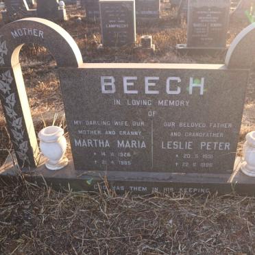 BEECH Leslie Peter 1931-1996 &amp; Martha Maria 1926-1985
