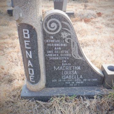 BENADE Magrietha Louisa Isabella 1916-19?5