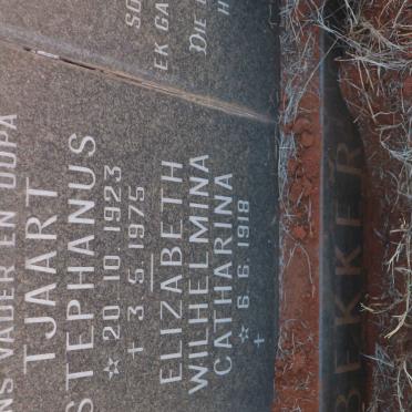 BEKKER Tjaart Stephanus 1923-1975 &amp; Elizabeth Wilhelmina Catharina 1918-