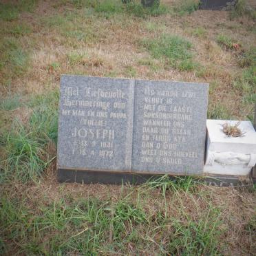 BEZUIDENHOUT Josef 1931-1972 &amp; M.J ACKERMAN 1939-1982