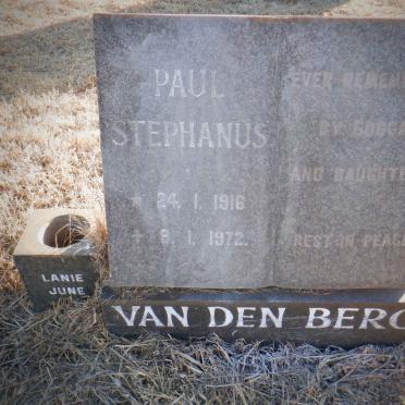BERG Paul Stephanus, van den 1916-1972