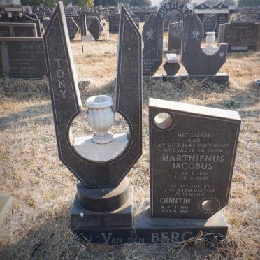 BERG Marthienus Jacobus, van den 1937-1985 :: VAN DEN BERG Quinton 1968-1988