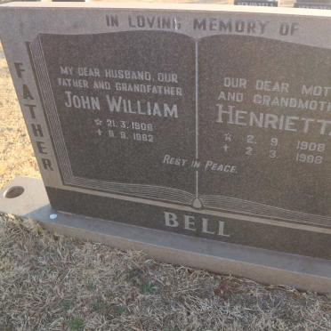 BELL John William 1908-1982 &amp; Henrietta 1908-1988