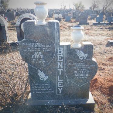 BENTLEY Jan Gert 1950-2000 &amp; Hester Jacoba 1954-