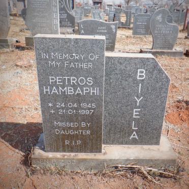 BIYELA Petros Hambaphi 1945-1997