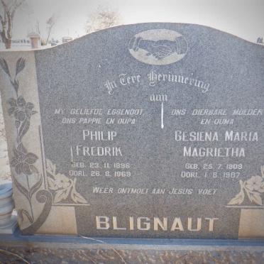 BLIGNAUT Philip Fredrik 1896-1969 &amp; Gesiena Maria Magrietha 1909-1987