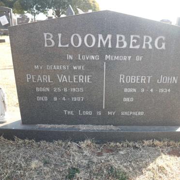 BLOOMBERG Robert John 1934- &amp; Pearl Valerie 1935-1987