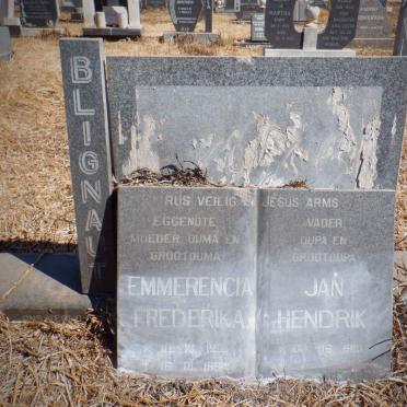 BLIGNAUT Jan Hendrik 1913- &amp; Emmerencia Frederika 1919-1994