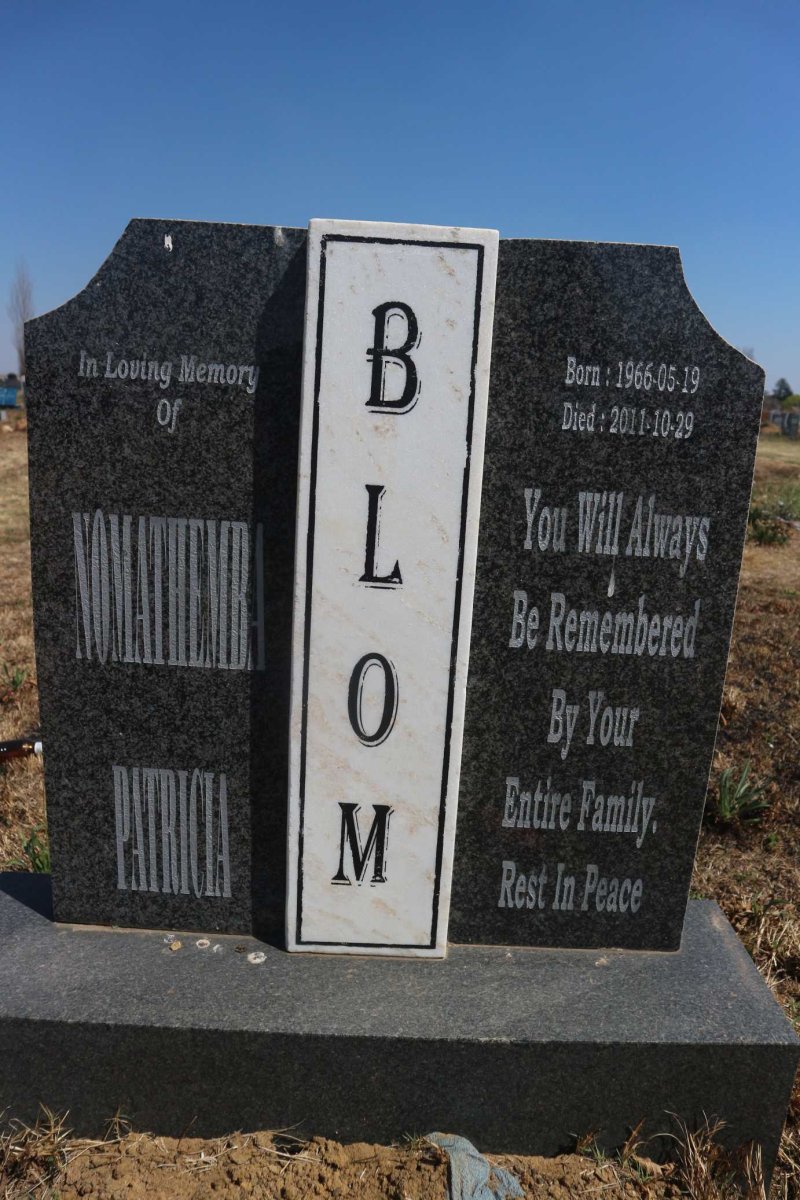 BLOM Nomathemba Petricia 1966-2011
