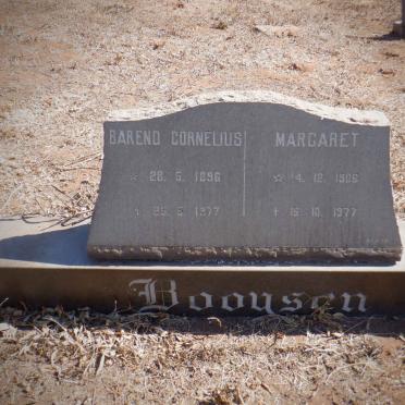 BOOYSEN Barend Cornelius 1896-1977 &amp; Margaret 1906-1977