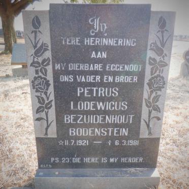 BODENSTEIN Petrus Lodewicus Bezuidenhout 1921-1981