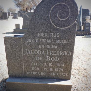 BOD Jacoba Fredrika, de 1894-1974