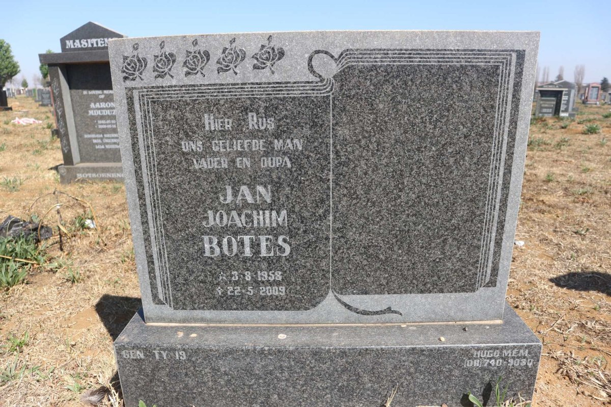 BOTES Jan Joachim 1958-2009