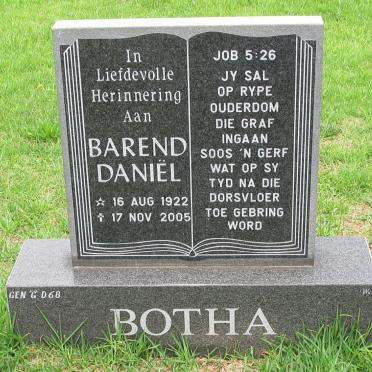 BOTHA Barend Daniel 1922-2005