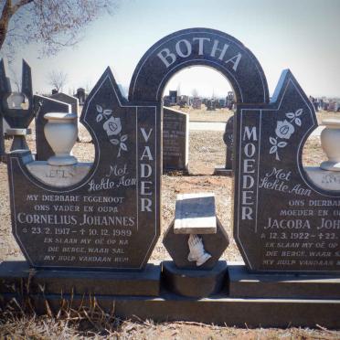 BOTHA Cornelius Johannes 1917-1989 &amp; Jacoba Johanna 1922-2007