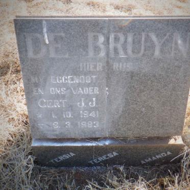 BRUYN Gert J.J., de 1941-1983