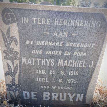 BRUYN Matthys Machiel J., de 1910-1975