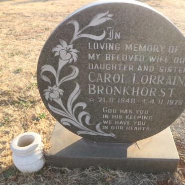 BRONKHORST Carol Lorraine 1948-1975
