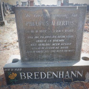 BREDENHANN Phillipus  Albertus  1972-2003