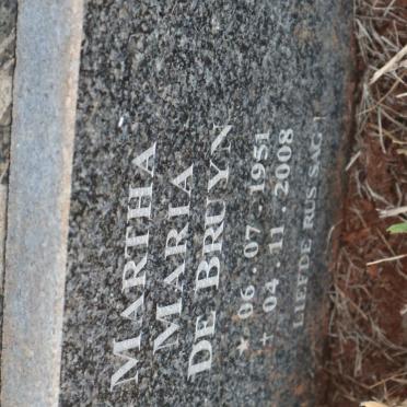 BRUYN Martha Maria, de 1951-2008