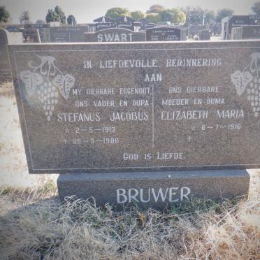 BRUWER Stefanus Jacobus 1913-1986 &amp; Elizabeth Maria 1916-