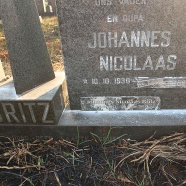BRITZ Johannes Nicolaas 1930-20?? & Aletta Wilhelmina 1934-1990 :: BRITZ Johannes Nicolaas 1953-2003