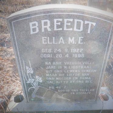 BREEDT Ella M.E. 1922-1998